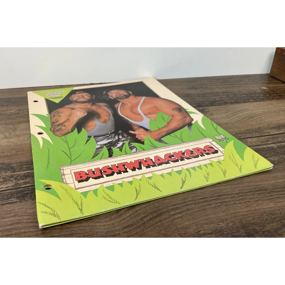 Vintage WWF Bushwackers Portfolio Binder Folder WWE Wrestling